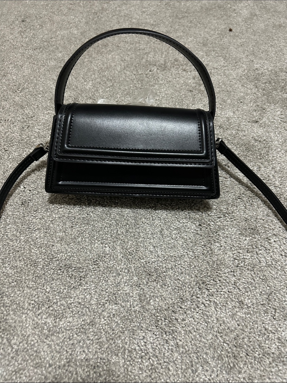 Zara Black Mini Top-Handle Bag